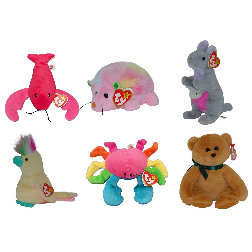 TY Beanie Babies - SET of 6 Spring 2025 (Louie, Kayla, Scuttle +3)