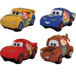 TY Beanie Babies - Cars 3 - SET OF 4 (Cruz, Mater, Hero & Fabulous McQueen)