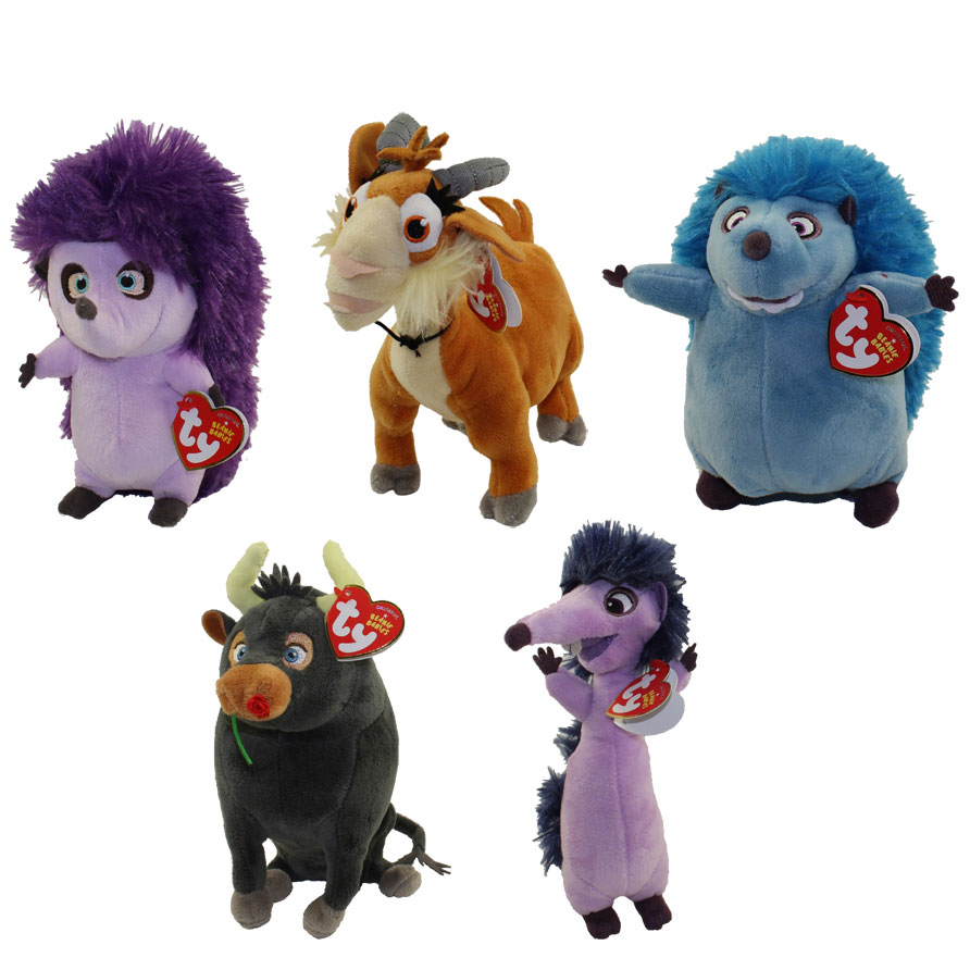 TY Beanie Babies - Ferdinand Movie SET of 5 (6 inch) (Una, Lupe, Dos, Cuatro & Ferdinand)