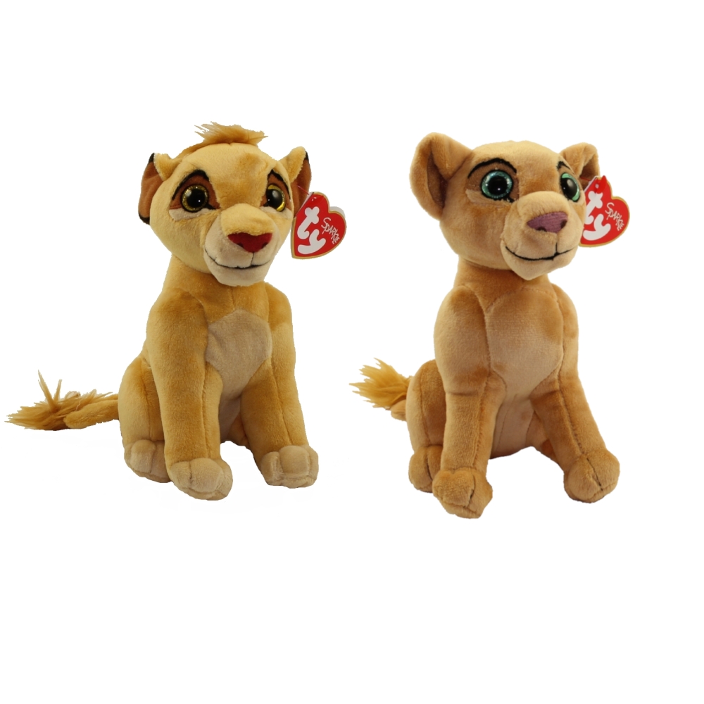 TY Beanie Babies - Disney's The Lion King - SET OF 2 (Simba & Nala) (8 inch)