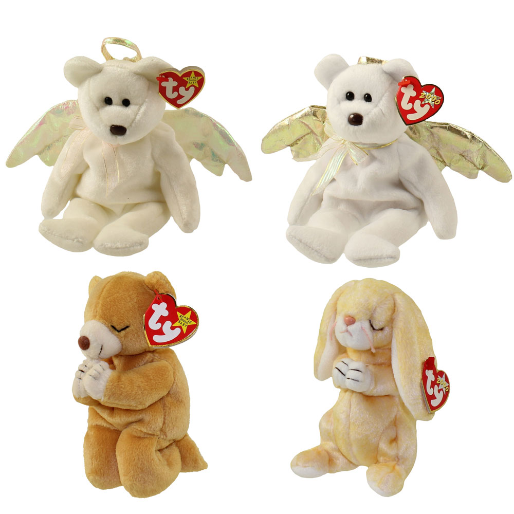 TY Beanie Babies - ANGELS & PRAYING (Set of 4)(Halo, Halo 2, Grace & Hope)(5.5-8.5 in)