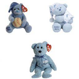 TY Beanie Babies - BABY BOY the Bears (Set of 3 Styles) (6.5-8.5 inch)