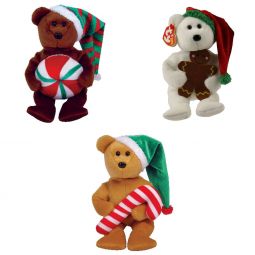 TY Beanie Babies - SET OF 3 CANDY BEARS (Yummy, Goody & Tasty)(8.5-9 inch)