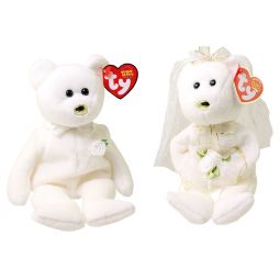 TY Beanie Babies - Set of 2 Wedding Bears (HIS & HERS)