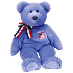 TY Beanie Buddy - AMERICA the Bear ( Blue Version ) (14 inch)