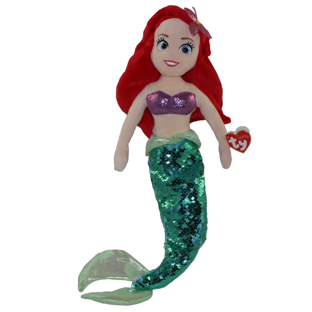 The Disney Store The Little Mermaid Ariel Mini Bean Bag-Beanie 
