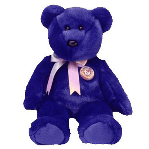 Ty Clubby II Blue Platinum Bear 14" Beanie Buddy 1999 Plush Boys Girls 3 MWMT for sale online 