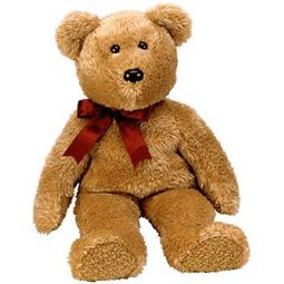 TY Beanie Buddy - CURLY the Brown Bear (14 inch)
