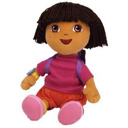 TY Beanie Buddy - DORA the Explorer (Yarn Hair) (Medium - 11.5 inch)