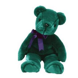 TY Beanie Buddy - TEAL OLD FACE TEDDY (14.5 inch)
