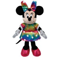 TY Beanie Buddy - Disney Sparkle - MINNIE MOUSE (Ty Dye) (Medium Size - 14 inch)