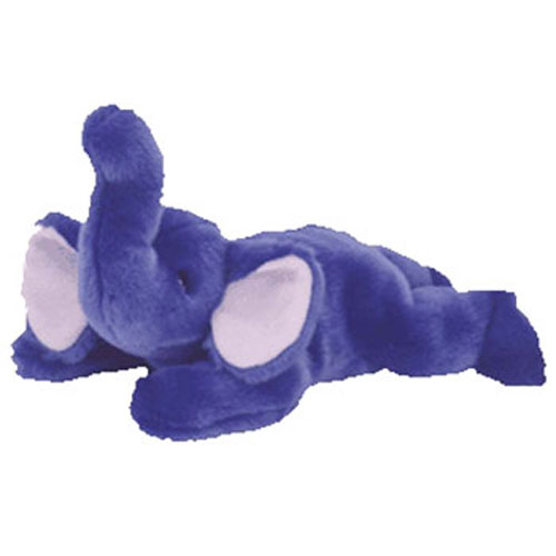 TY Beanie Buddy - PEANUT the Elephant (Royal Blue version) (15 inch)