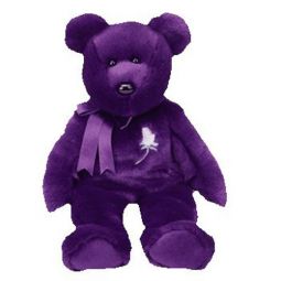 TY Beanie Buddy - PRINCESS the Purple Bear (14 inch)