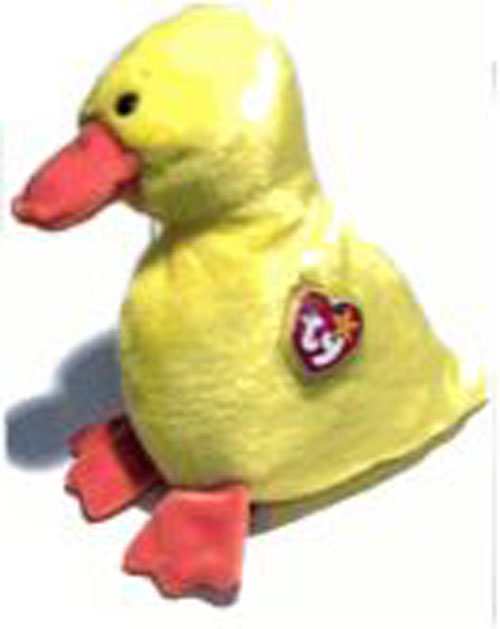 TY Beanie Buddy - QUACKERS the Duck ( NO WINGS ) RARE!! (9.5 inch)