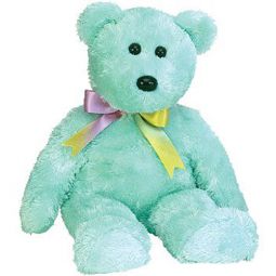 TY Beanie Buddy - SHERBET the Bear (Aqua Version) (13.5 inch)