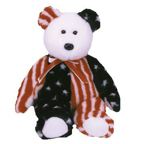 TY Beanie Buddy - SPANGLE the American Bear (14 inch)