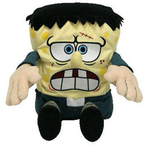 TY Beanie Buddy - SPONGEBOB SQUAREPANTS (Frankenstein) (Medium - 12.5 inch)