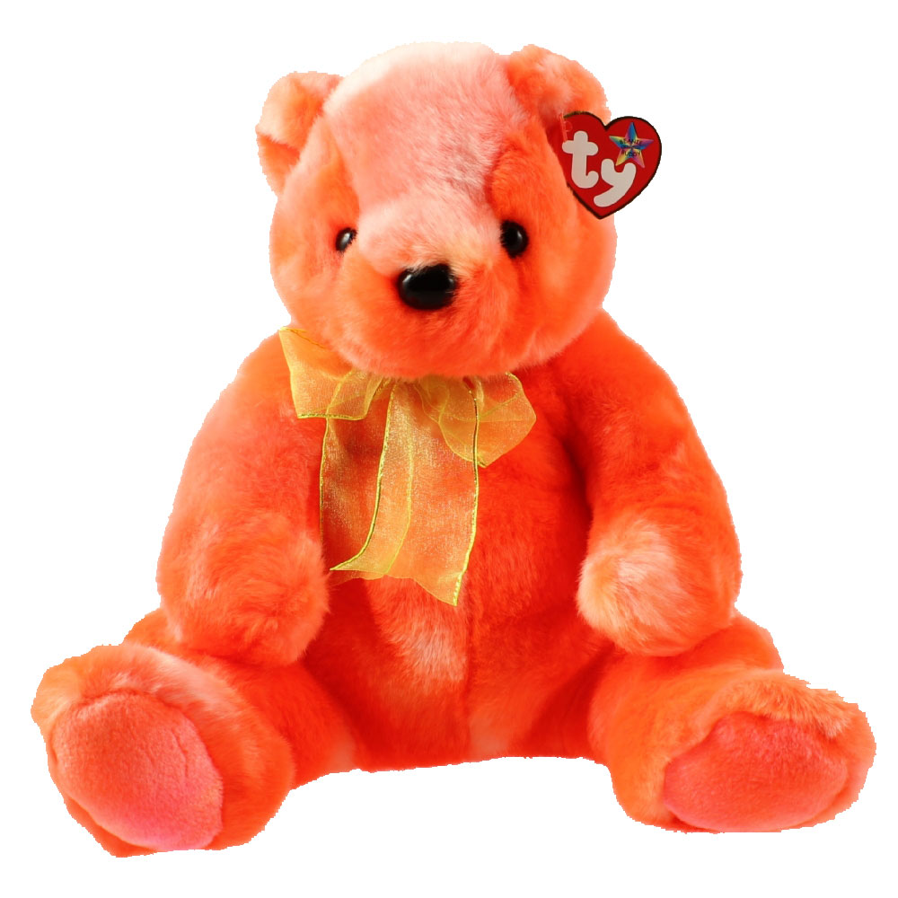 TY Beanie Buddy - TANGERINE the Bear (Soft Plush Fabric) (13 inch)