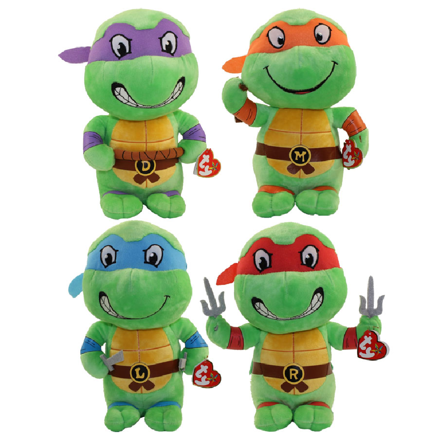 TY Beanie Buddies - SET of 4 (Teenage Mutant Ninja Turtles) (10 inch) (Donatello, Raphael, Leonardo