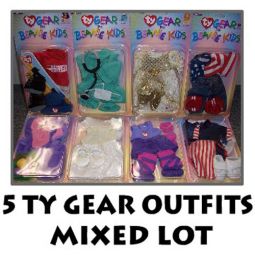 TY Gear - Mixed Lot of 5 Outfits (All Different - Sealed in packages) For Beanie Kids TY Gear - Mixed Lot of 5 Outfits (All Different - Sealed in packages) For Beanie Kids