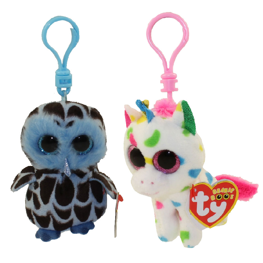 TY Beanie Boos - SET of 2 Spring 2018 Releases (Key Clips) (Yago & Harmonie)