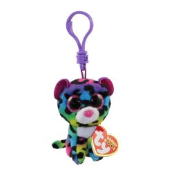 TY Beanie Boos - DOTTY the Rainbow Leopard (Glitter Eyes) (Plastic Key Clip - 3 inch)