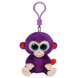 TY Beanie Boos - GRAPES the Monkey (Glitter Eyes) (Plastic Key Clip)
