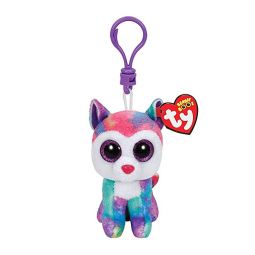 TY Beanie Boos - IZABELLA the Husky Dog (Glitter Eyes)(Plastic Key Clip - 3 in) *Claire's Exclusive*