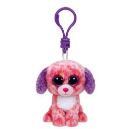 TY Beanie Boos - LONDON the Multicolored Dog (Glitter Eyes)(Plastic Key Clip - 3 inch) *Limited Excl