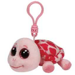 TY Beanie Boos - MYRTLE the Pink Turtle (Glitter Eyes) (Plastic Key Clip - 3 inch)