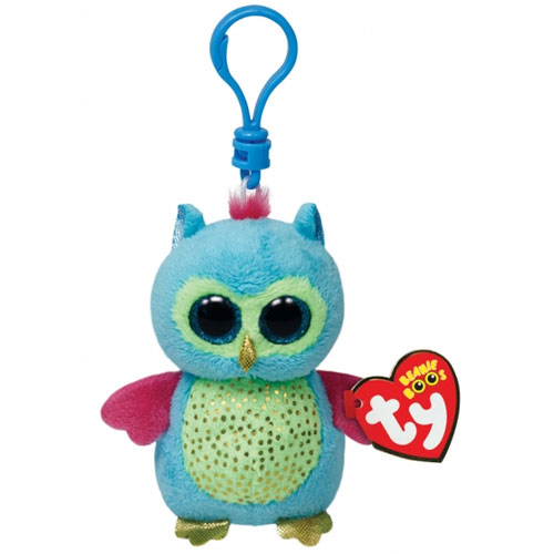 TY Beanie Boos - OPAL the Owl (Glitter Eyes) (Plastic Key Clip - 3 inch) *Limited Exclusive*