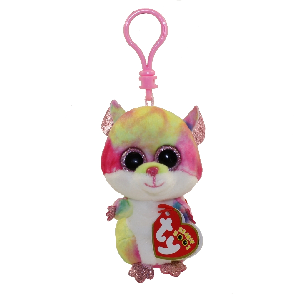 TY Beanie Boos - RODNEY the Hamster (Glitter Eyes) (Plastic Key Clip)