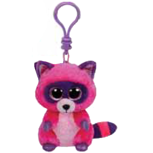 TY Beanie Boos - ROXIE the Pink Raccoon (Glitter Eyes