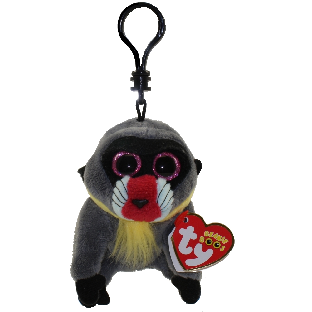 TY Beanie Boos - WASABI the Baboon (Glitter Eyes) (Plastic Key Clip)