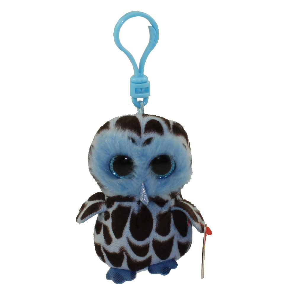 Ty Beanie Babies 35212 Boos Yago the Blue Owl Boo Key Clip 