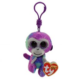 TY Beanie Boos - ZURI the Monkey (Glitter Eyes) (Plastic Key Clip)