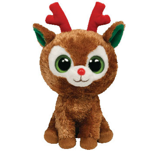 TY Beanie Boos - COMET the Reindeer (Solid Eye Color) (Regular Size - 6 inch)
