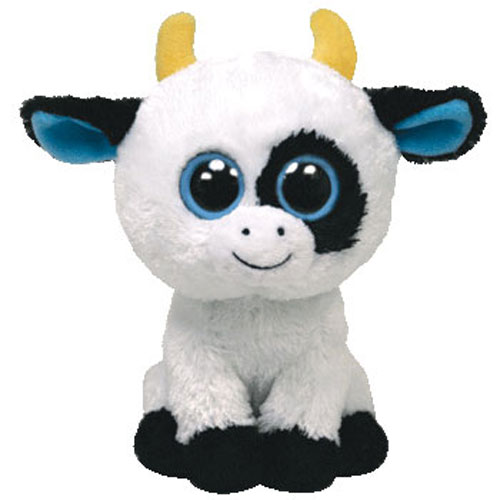 TY Beanie Boos - DAISY the Cow (Solid Eye Color) (Regular Size - 6 inch)
