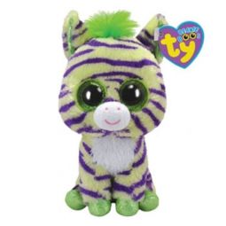 TY Beanie Boos - WILD the Green & Purple Zebra (Glitter Eyes) (Regular Size - 6 inch) *Limited Exclu