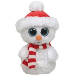 TY Beanie Boos - SCOOPS the Snowman (Solid Eye Color) (Medium Size - 9 inch)
