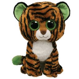 TY Beanie Boos - STRIPES the Tiger (Solid Eye Color) (Medium Size - 9 inch)