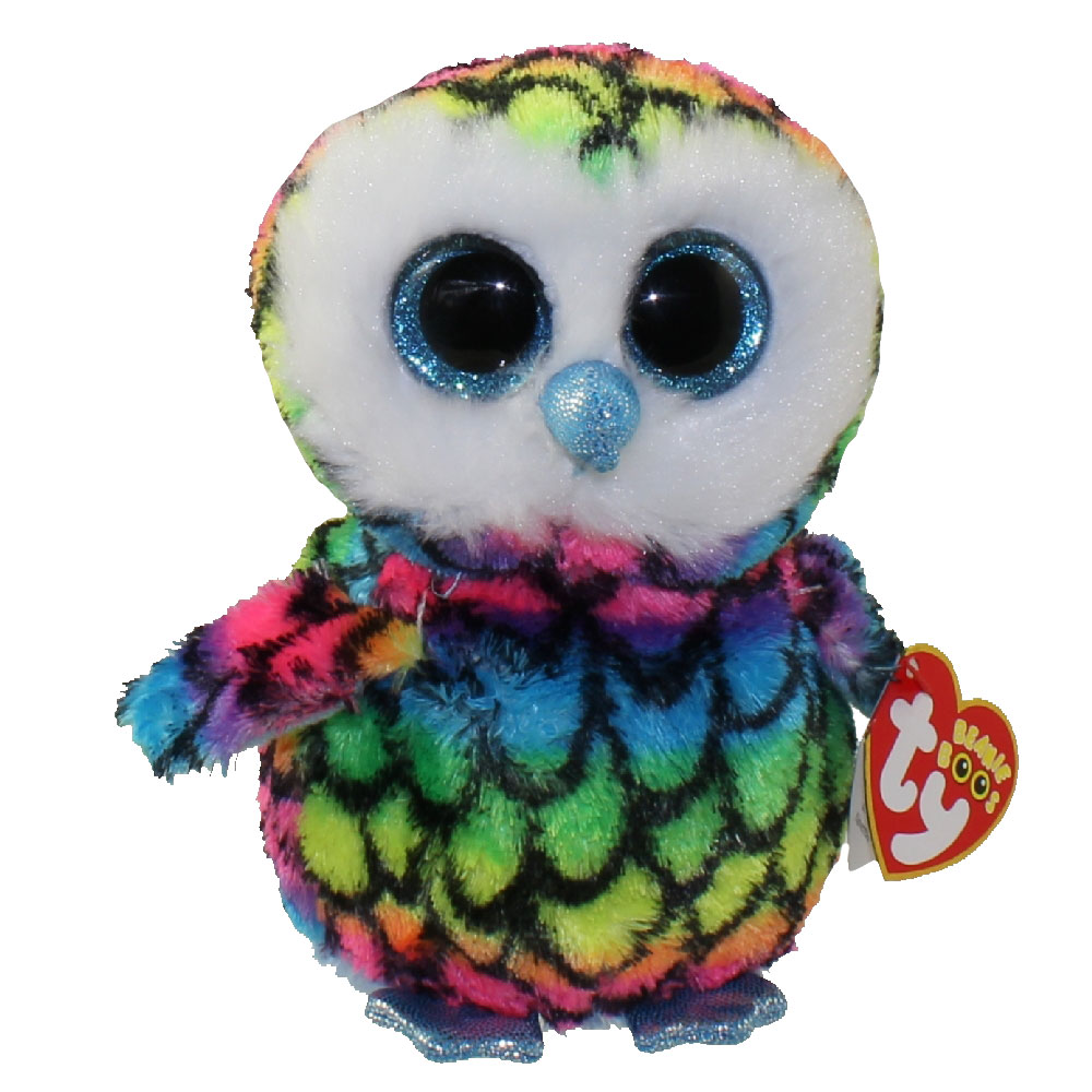 TY Beanie Boos - ARIA the Rainbow Owl (Glitter Eyes) (Regular Size - 6 inch) *Limited Exclusive*