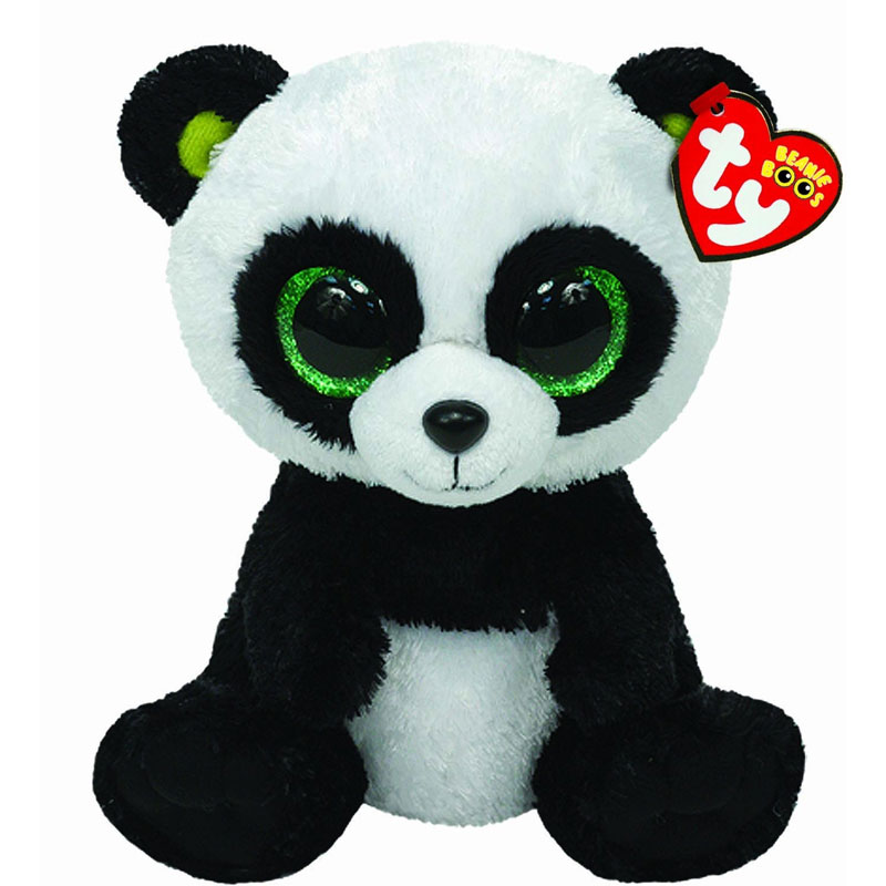 TY Beanie Boos - BAMBOO the Panda (Green Glitter Eyes) (Regular Size - 6 inch)