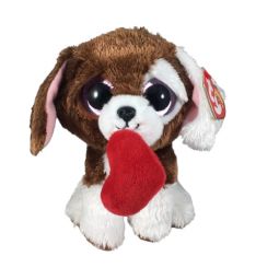 TY Beanie Boos - CUDDLES the Valentine's Puppy Dog (Glitter Eyes)(Regular Size - 6 inch)