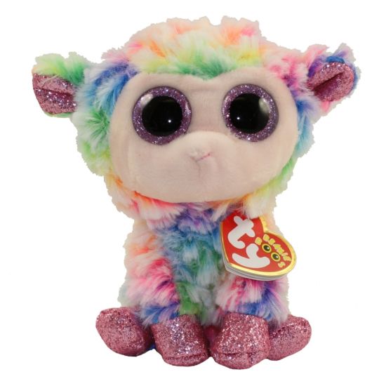 Nauwkeurig musicus tsunami TY Beanie Boos - DAFFODIL the Rainbow Lamb (Glitter Eyes)(Regular Size - 6  inch): BBToyStore.com - Toys, Plush, Trading Cards, Action Figures & Games  online retail store shop sale