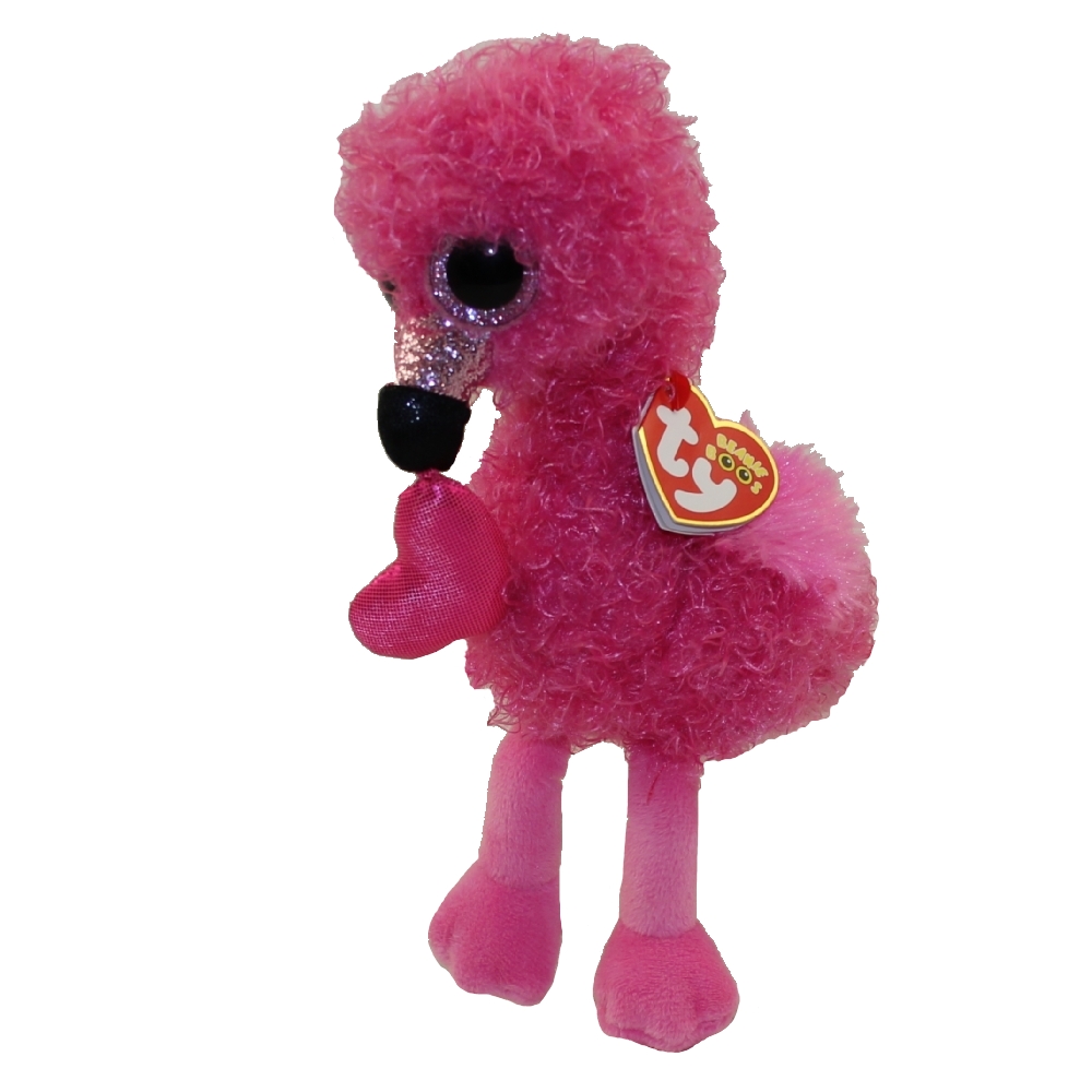 OFFICIAL TY BEANIE BOO BABIES DAINTY FLAMINGO PLUSH SOFT TOY NEW WITH TAGS