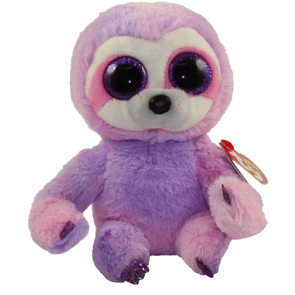 TY Beanie Boos - DREAMY the Purple Sloth (Glitter Eyes)(Regular Size - 6 inch)