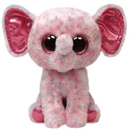 TY Beanie Boos - ELLIE the Pink Elephant  (Glitter Eyes) (Regular Size - 6 inch)