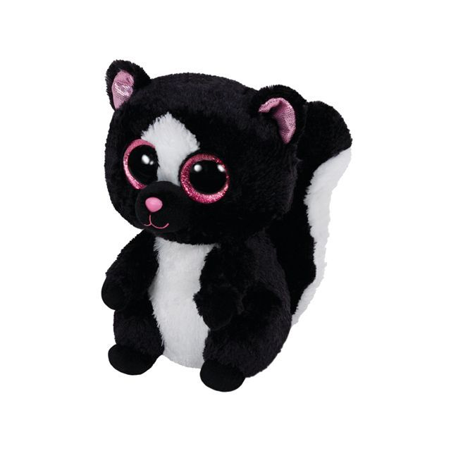 TY Beanie Boos - FLORA the Black & White Skunk (Glitter Eyes) (Regular Size - 6 inch)