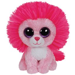 TY Beanie Boos - FLUFFY the Pink Lion (Glitter Eyes) (Regular Size - 6 inch)